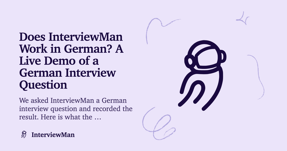 Does InterviewMan Work in German? A Live Demo of a German Interview Question - AI Tools | InterviewMan Blog