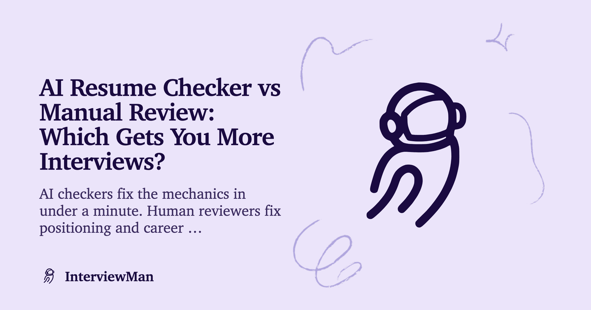 AI Resume Checker vs Manual Review: Which Gets You More Interviews? - Resume | InterviewMan Blog