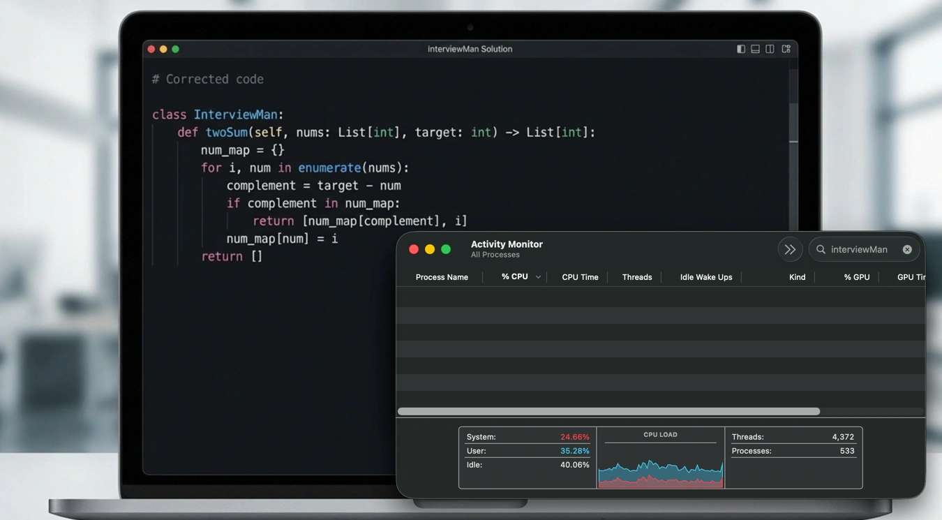 Invisible in Activity Monitor