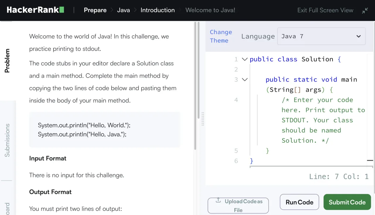 HackerRank coding challenge